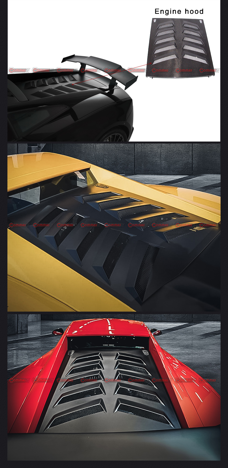 cap&oacute; trasero del maletero lambroghini gallardo estilo st