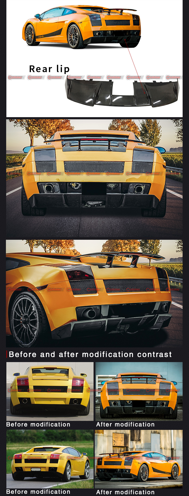 labio trasero dmc lambroghini gallardo