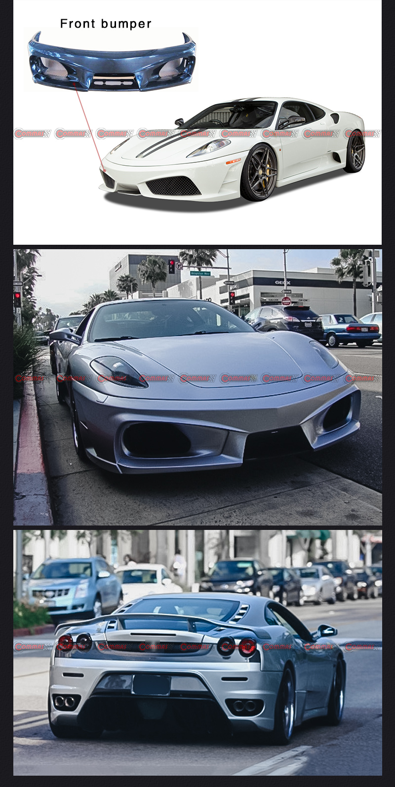 parachoques delantero del lado del velo f430