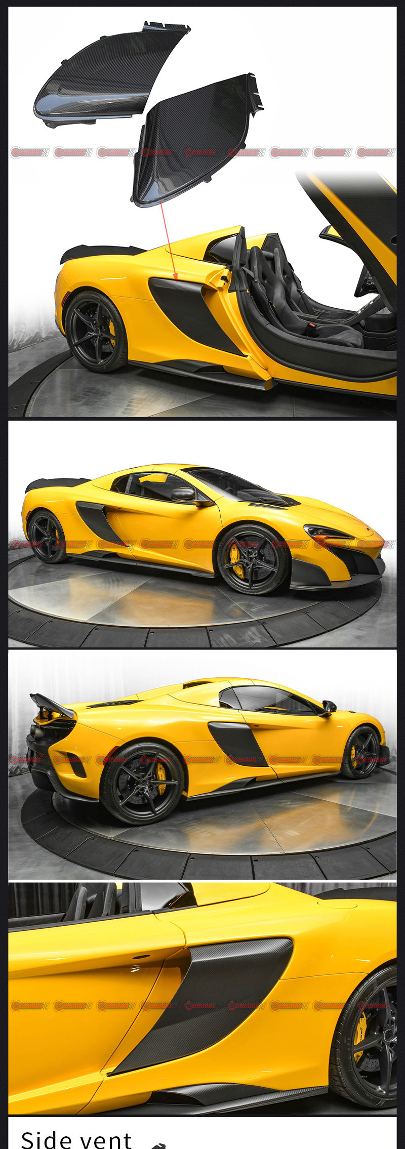 Ventilaci&oacute;n de guardabarros lateral oem mclaren 675lt