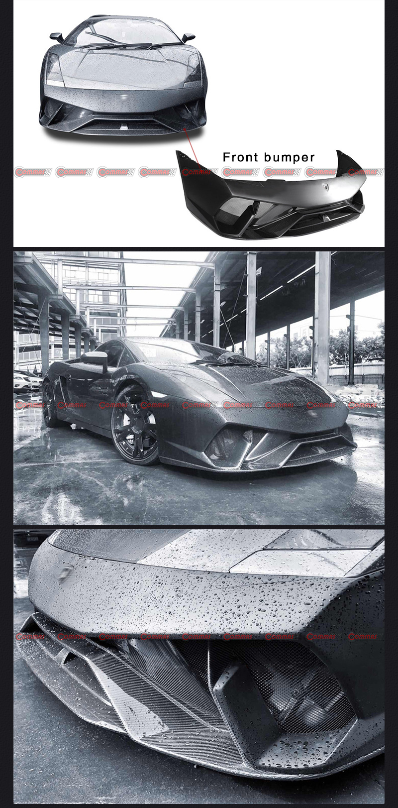 Parachoques delantero lambroghini gallardo de alto rendimiento