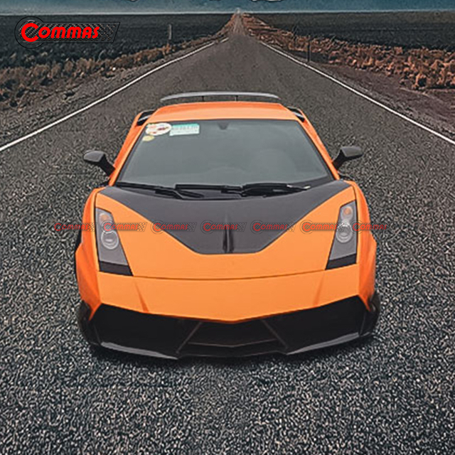 CSS Parachoques delantero de fibra de carbono estilo para Lambroghini Gallardo LP550 LP560 LP570