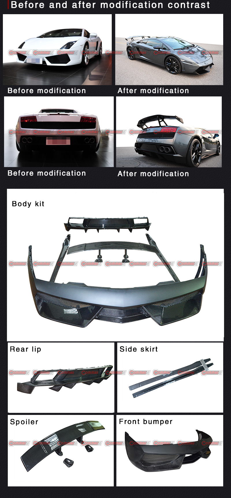 kit de carrocer&iacute;a lambroghini gallardo dmc