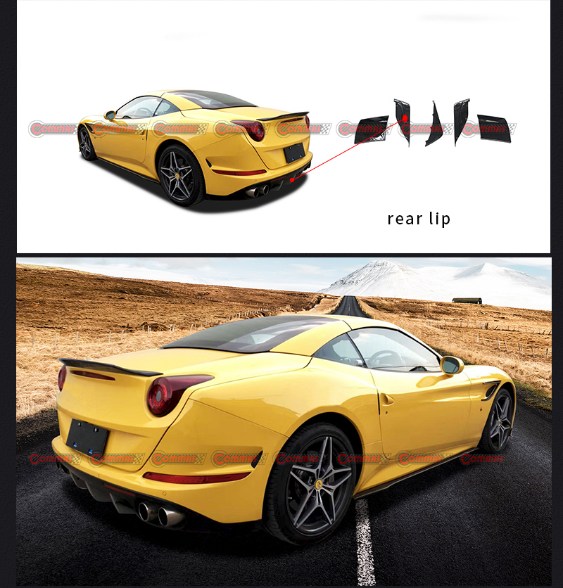 difusor trasero de carbono ferrari california