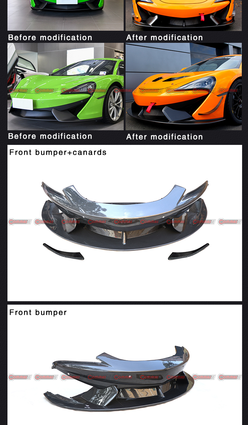 Parachoques delantero estilo gt4 mclaren 540c