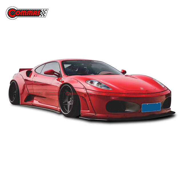 Kit de carrocería ancha de fibra de carbono estilo Liberty Walk para Ferrari 430
