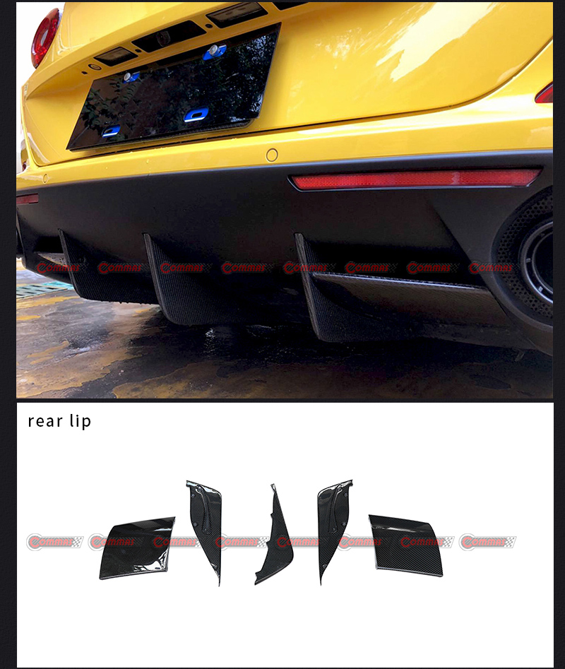 labio trasero de carbono ferrari california