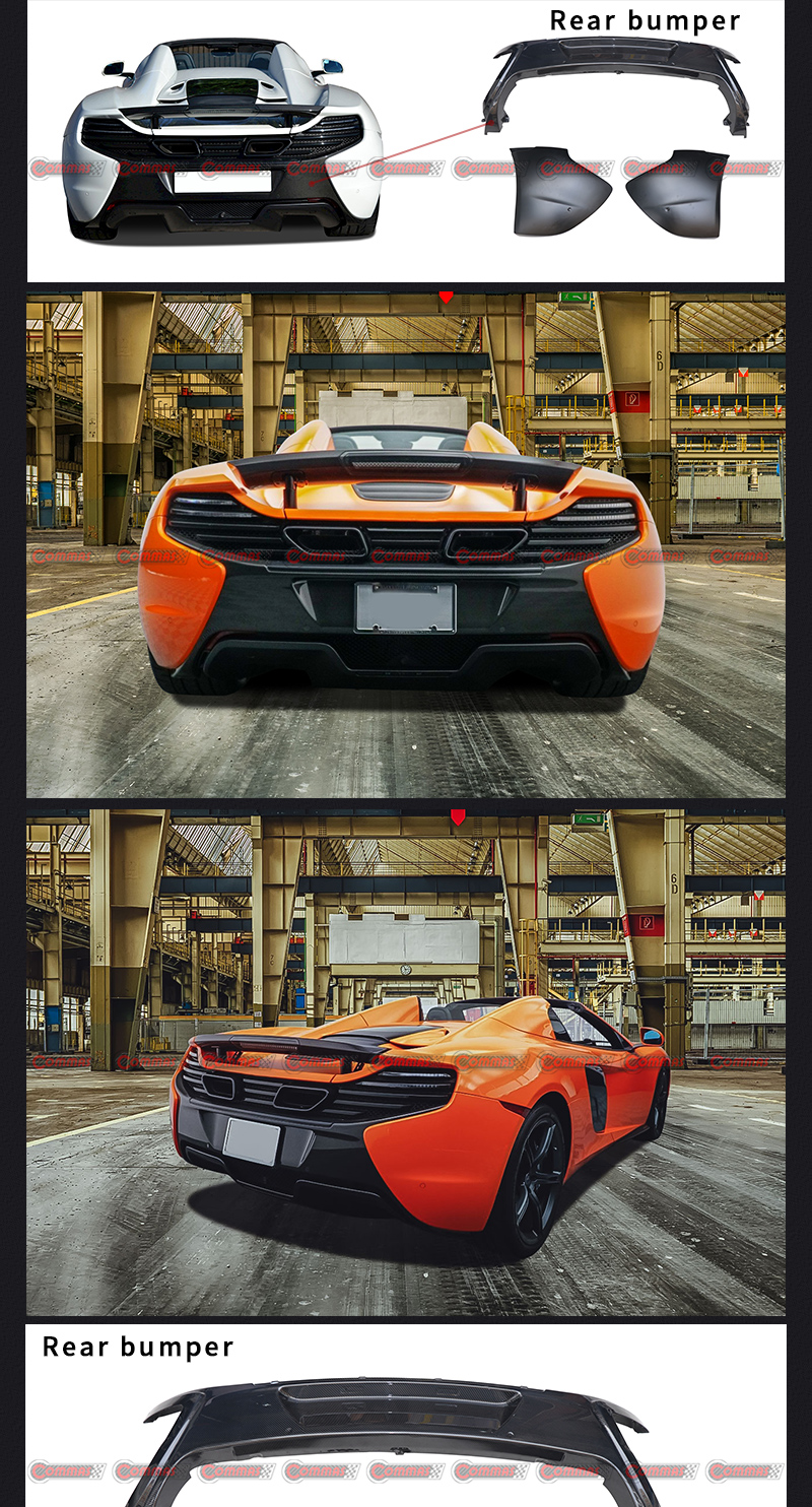 Parachoques trasero mclaren 650s original