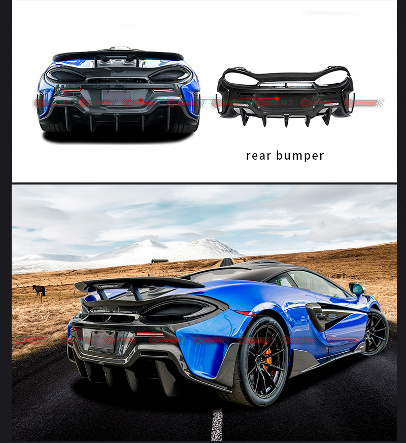 parachoques trasero mclaren 600lt