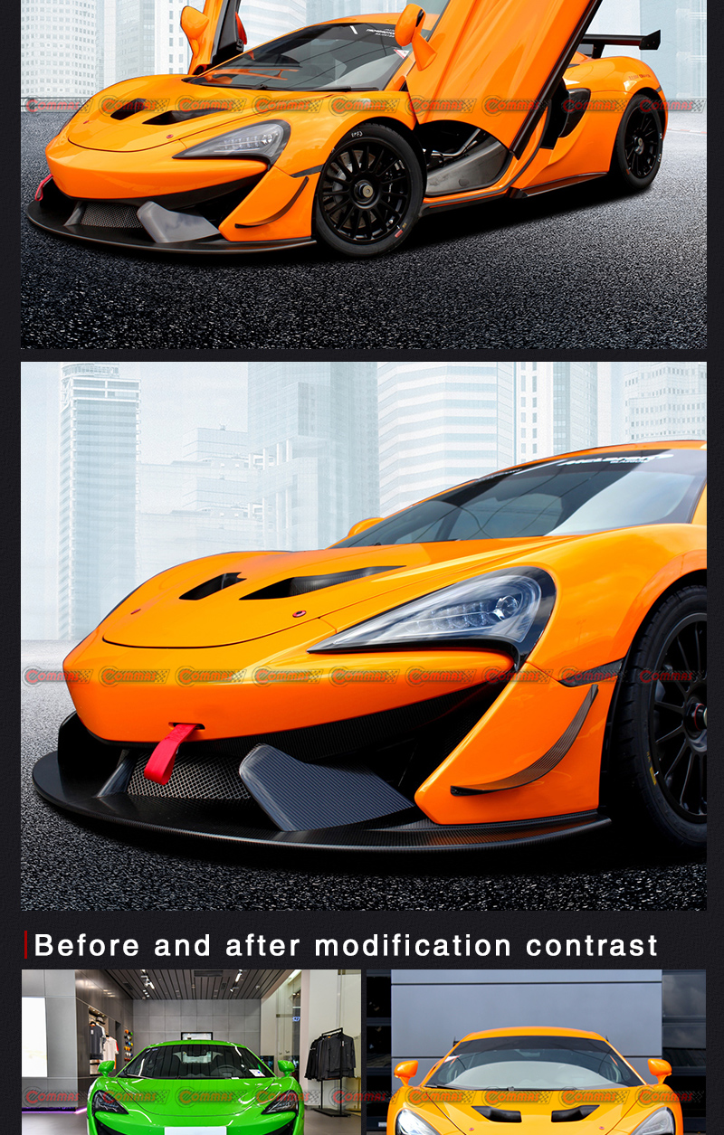 Parachoques delantero estilo gt4 mclaren 570s