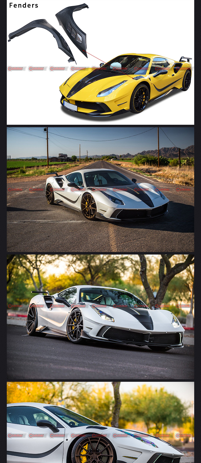 ferrari 488 guardabarros mansory