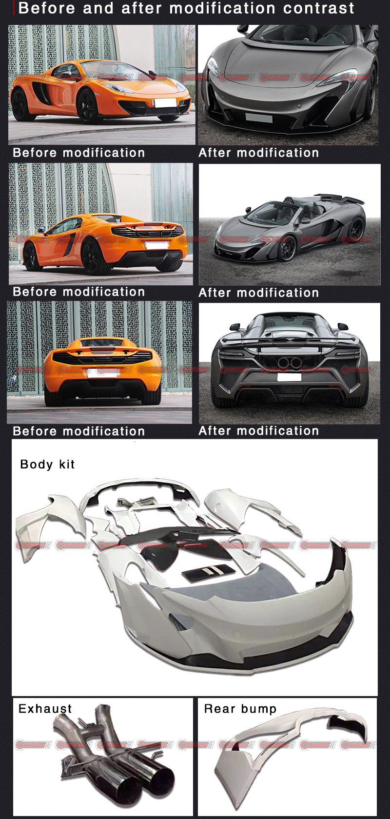 Kit de carrocer&iacute;a FAB mclaren mp4 12c