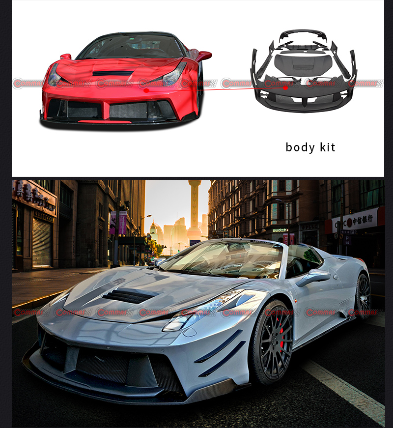 Kits de carrocer&iacute;a de dise&ntilde;o anterior para Ferrari 458