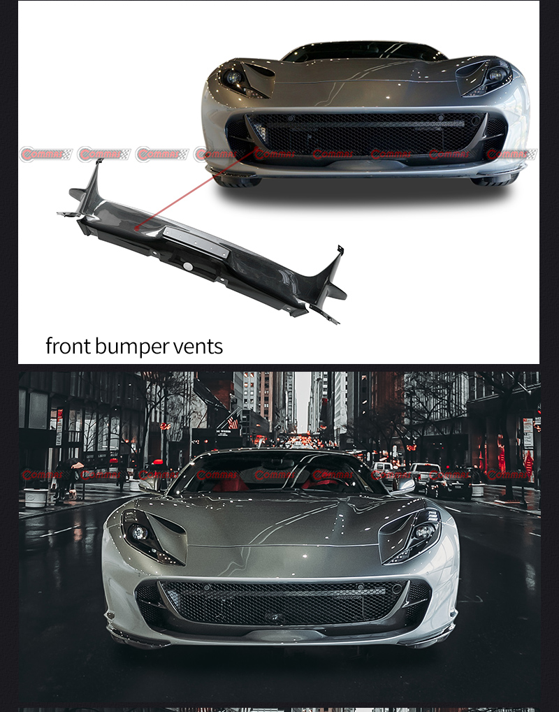 Ventilaci&oacute;n del parachoques delantero para Ferrari 812