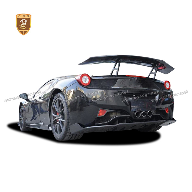 Alerón trasero de fibra de carbono GT para Ferrari 458