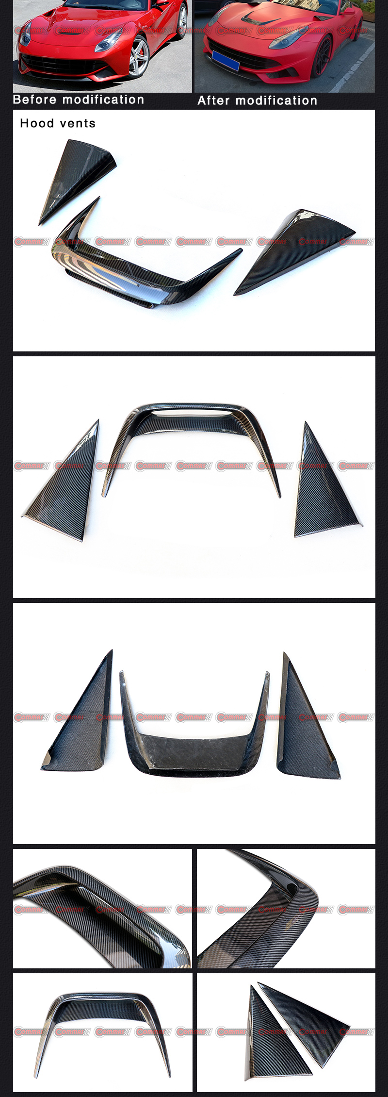  Ventilaciones de cap&oacute; para Ferrari F12