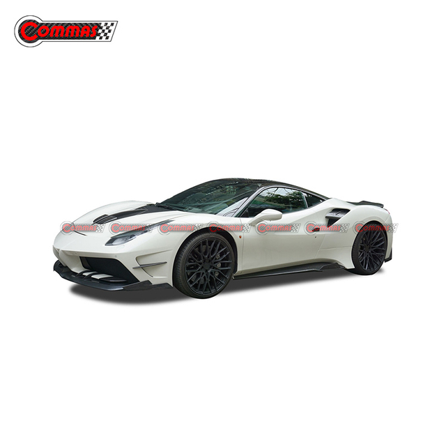 Capó de motor de fibra de vidrio estilo Misha para Ferrari 488 GTB