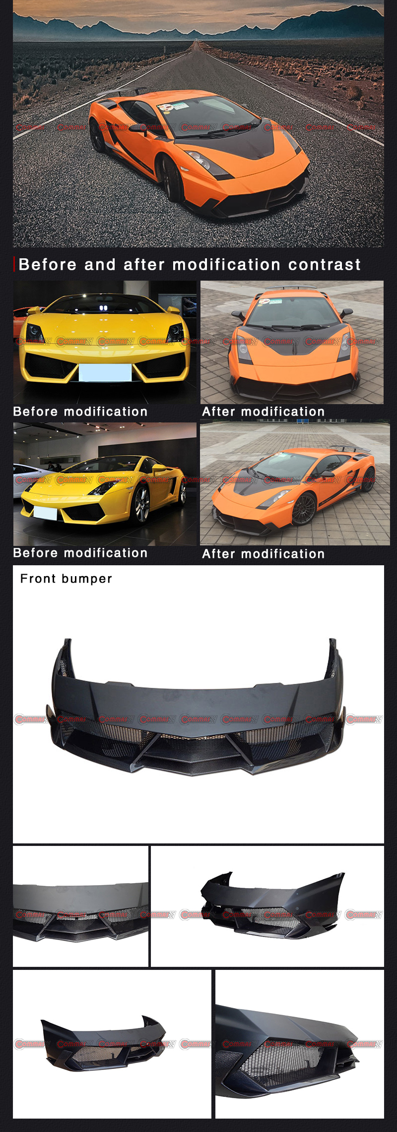 parachoques delantero lambroghini gallardo