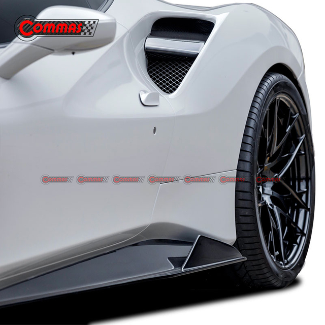 Faldones laterales de fibra de carbono estilo Vorsteiner para Ferrari 488
