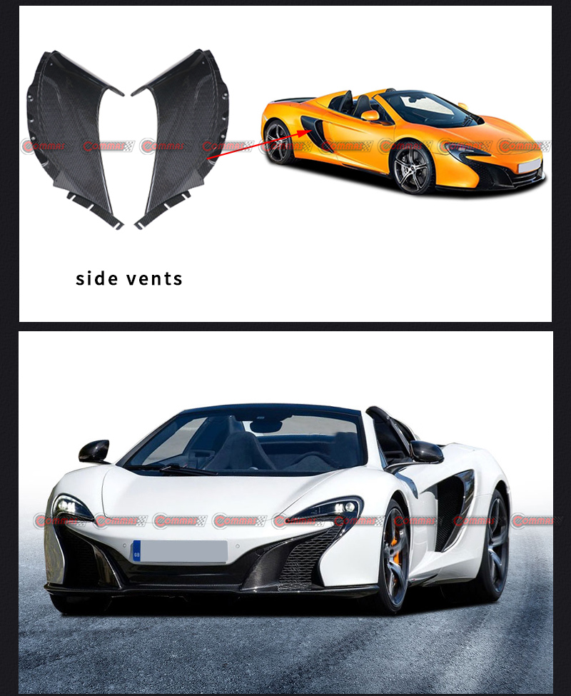 Ventilaciones laterales oem mclaren 650s