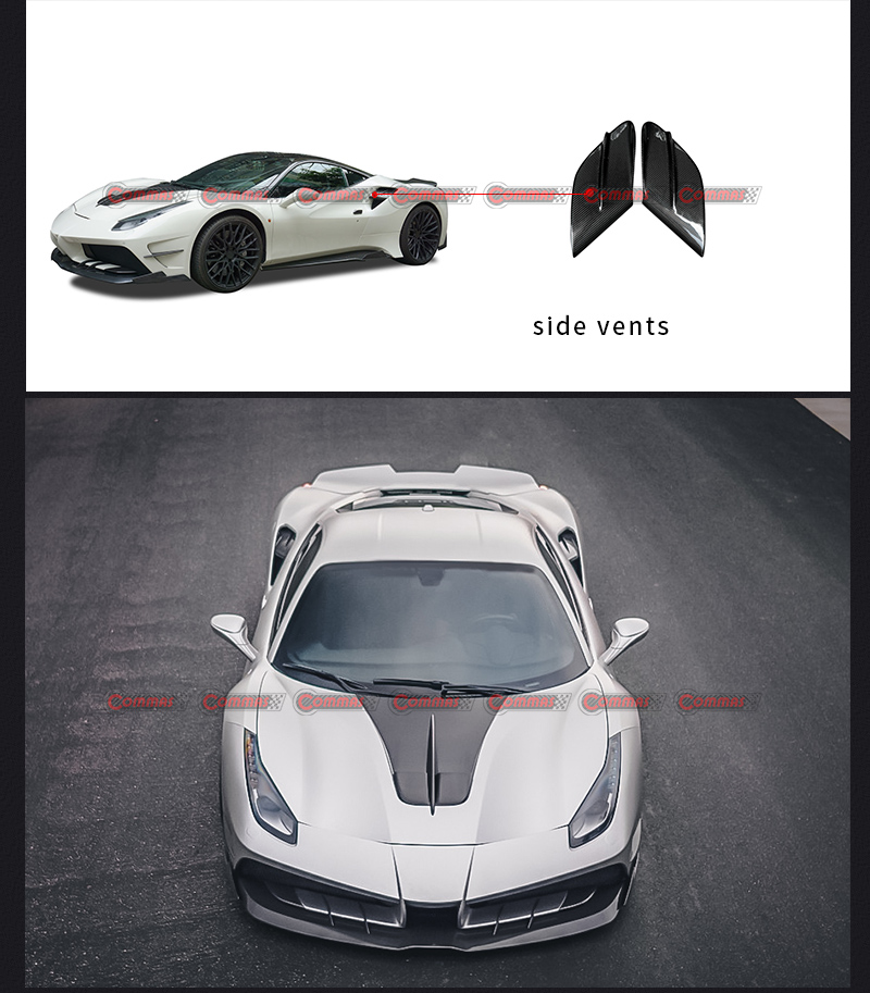 ferrari 488 ventilaciones laterales mansory