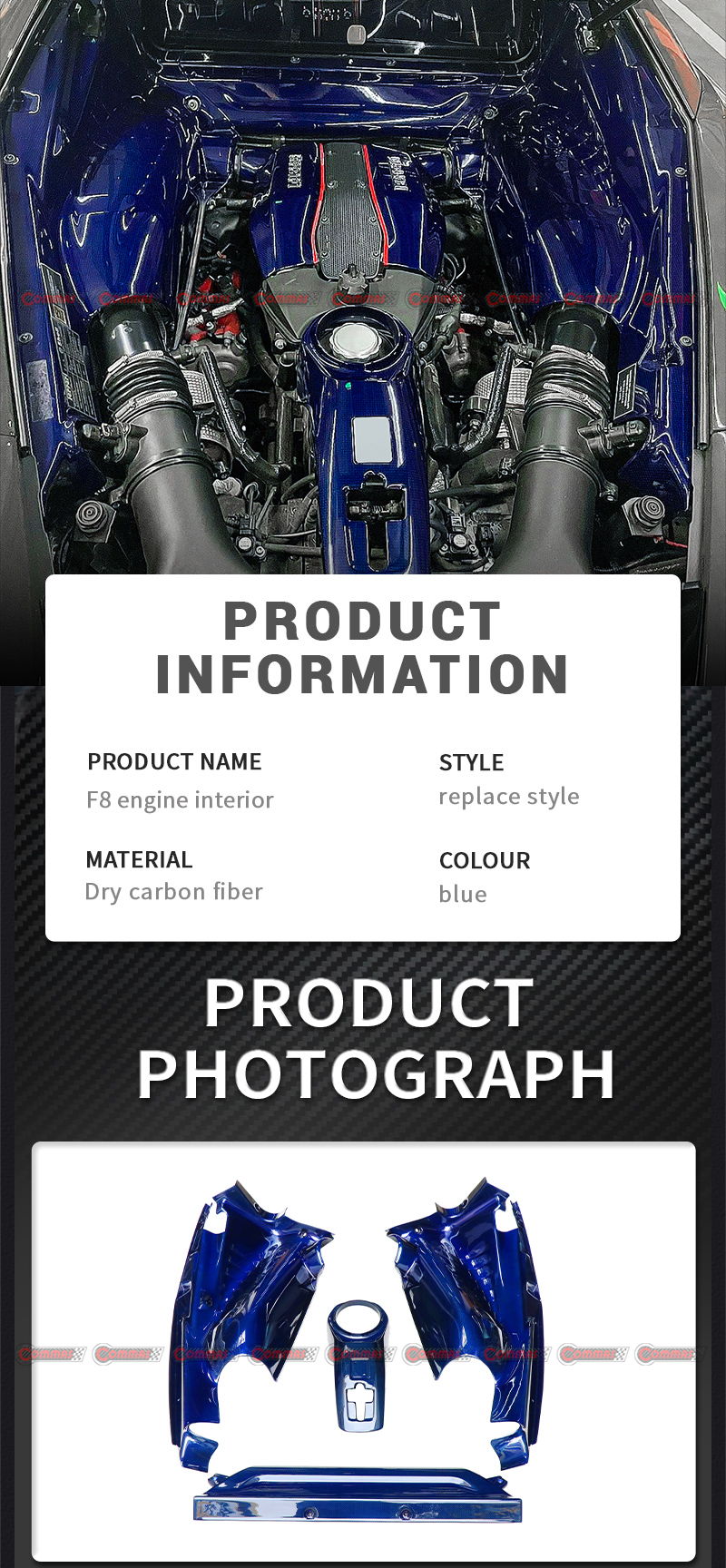 cubierta del motor f8