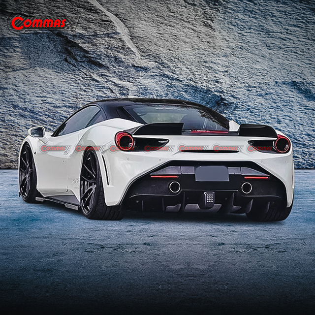 Alerón trasero de fibra de carbono estilo SVR para Ferrari 488