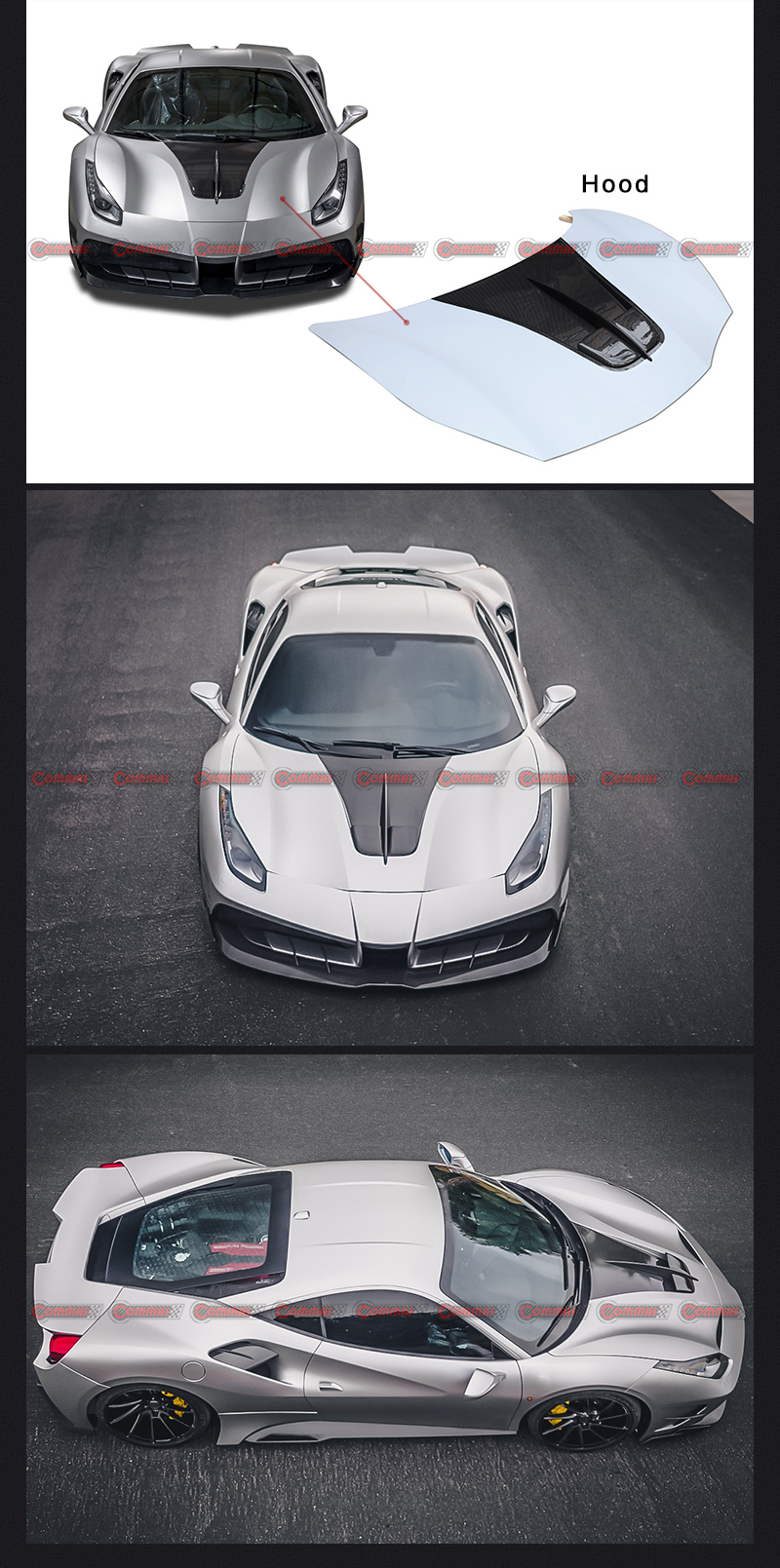 cap&oacute; del motor ferrari 488 gtb misha