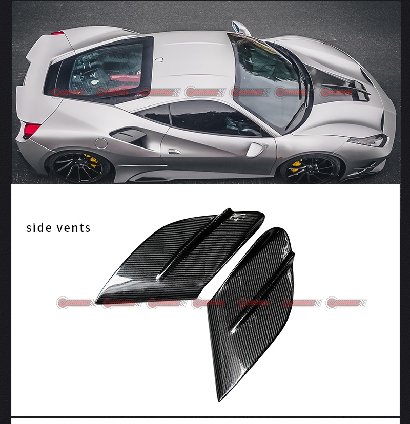 ferrari 488 ventilaciones laterales