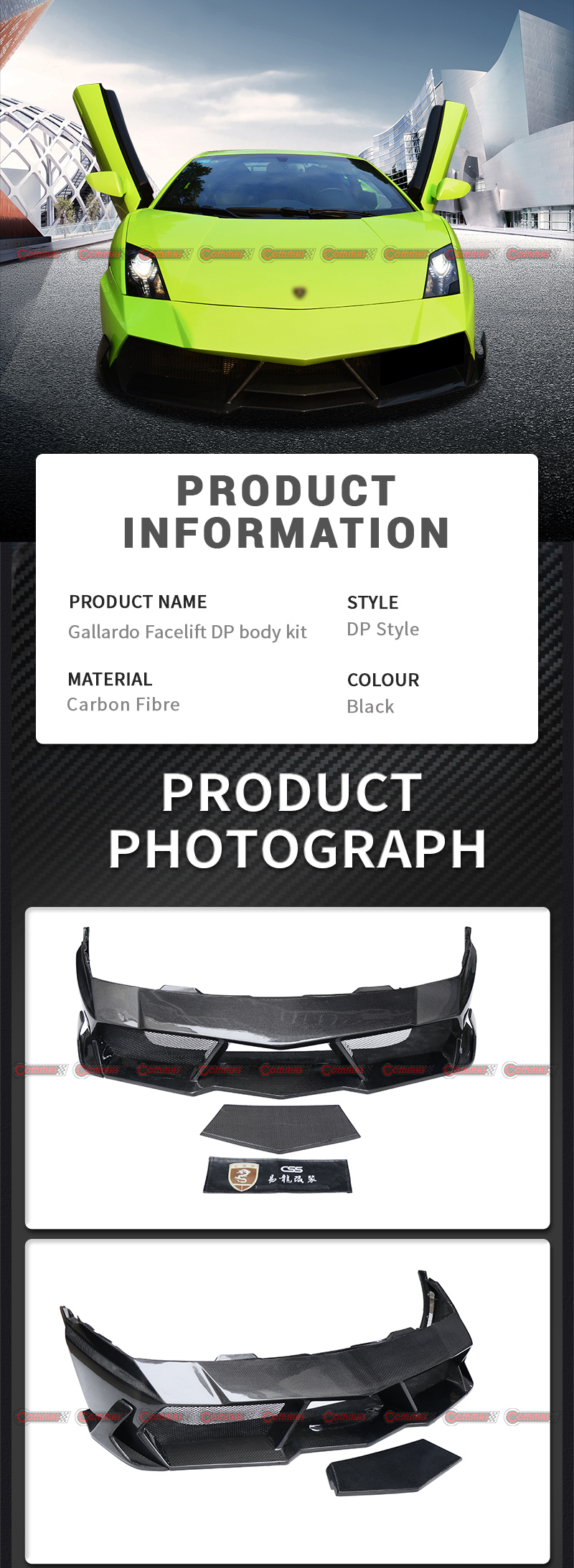 kit de carrocer&iacute;a estilo lambroghini gallardo darwinpro