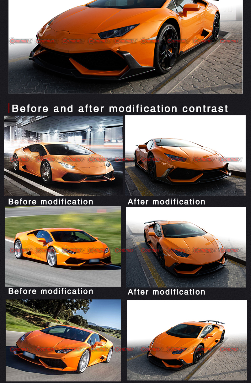 Lamborghini Huracan Lp610 Labio Delantero De Fibra De Carbono