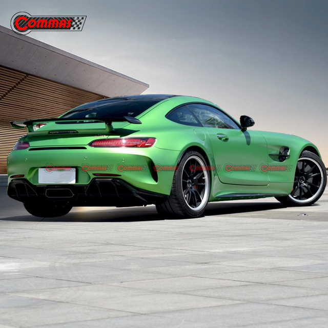 Difusor de labio de parachoques trasero de fibra de carbono estilo GTR para Mercedes Benz AMG GT GTS