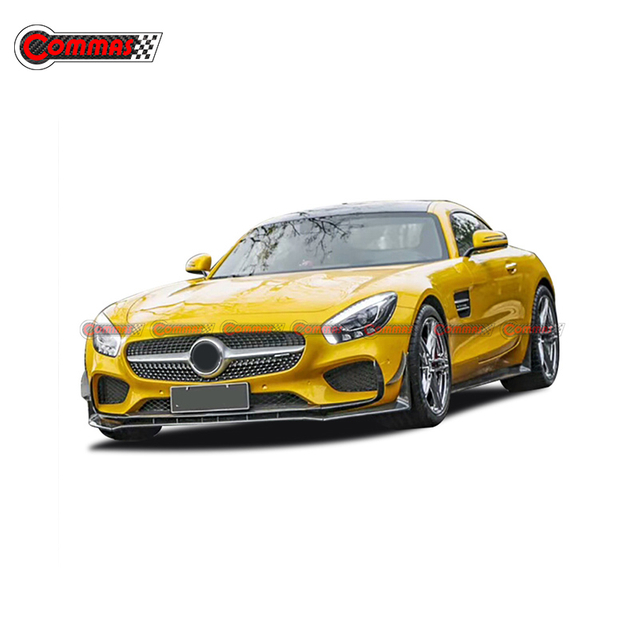 Divisor de labio delantero de fibra de carbono estilo Revozport para Mercedes Benz AMG GT GTS