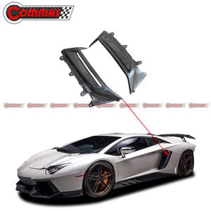 Ventilaciones de entrada de salida de aire lateral de guardabarros trasero de fibra de carbono estilo Novitec para Lamborghini Aventador Lp700