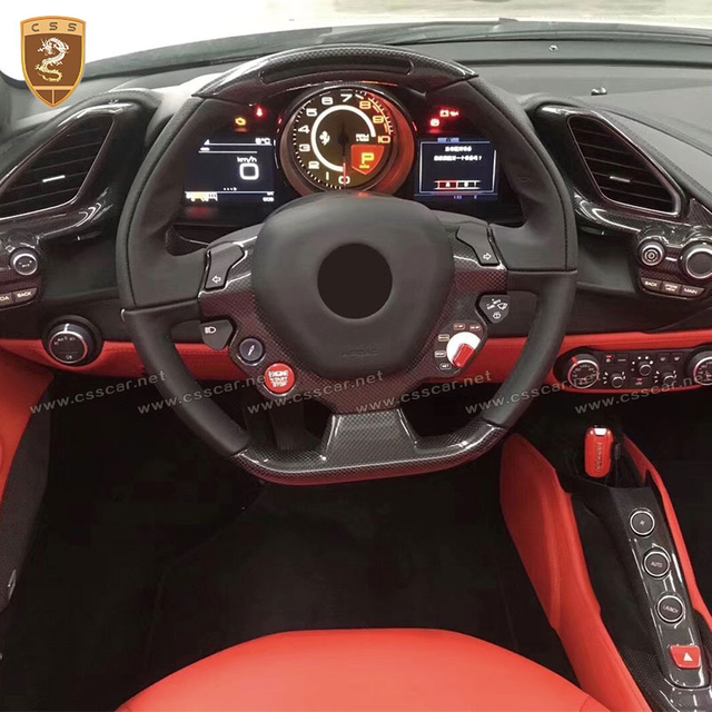 Embellecedor interior OEM de carbono seco Ferrari 488