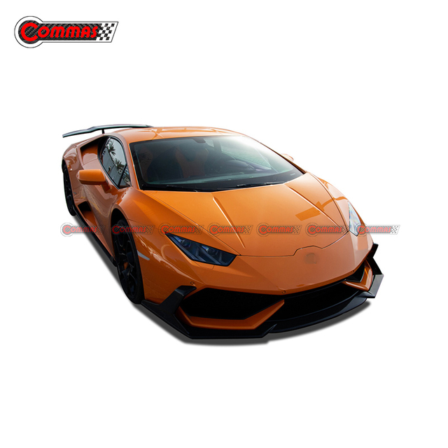 Divisor de labio delantero de fibra de carbono estilo DMC para Lambroghini Huracan LP610