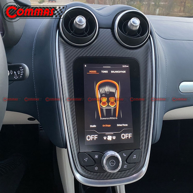 Ajustes interiores de coche de fibra de carbono de alto brillo para Mclaren GT