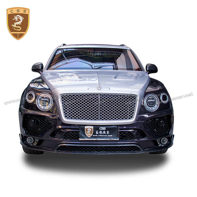 Kit de carrocería de cubierta de motor para faldones laterales de parachoques delantero estilo Mansory para Bentayga doblado