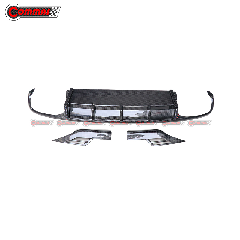 Labio difusor trasero de fibra de carbono seco estilo Larte Bentley Bentayga