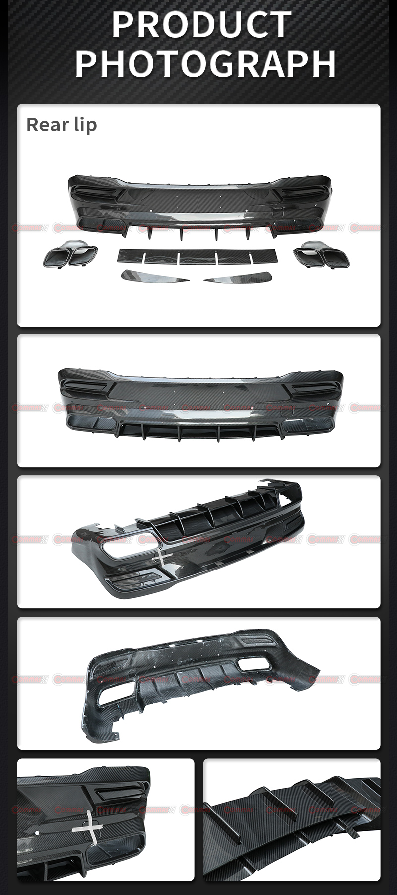 Difusor trasero topcar para mercedes benz gle