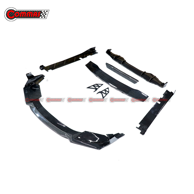 Kit de cuerpo de faldas laterales para difusor trasero de labio de ventilación lateral frontal de fibra de carbono estilo Dmc para Lamborghini Huracan Lp610 Lp580