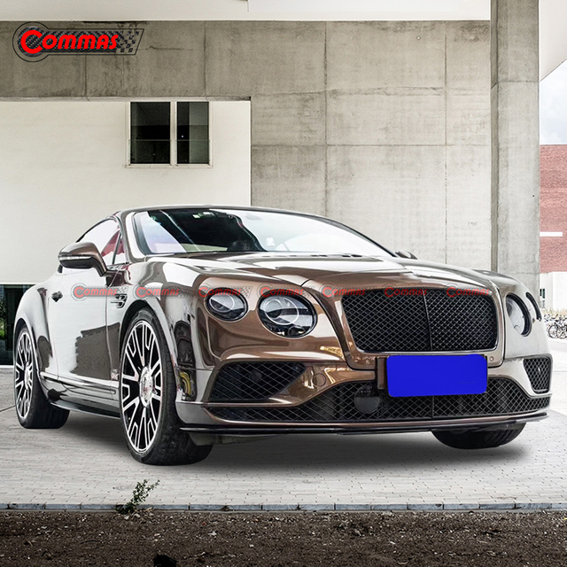Labio delantero de fibra de carbono estilo V8S para Bentley Continental GT 2015-2017