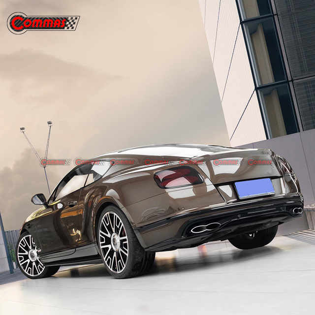 Labio del difusor trasero del estilo V8S de la fibra de carbono 3k para Bentley Continental GT 2015-2017