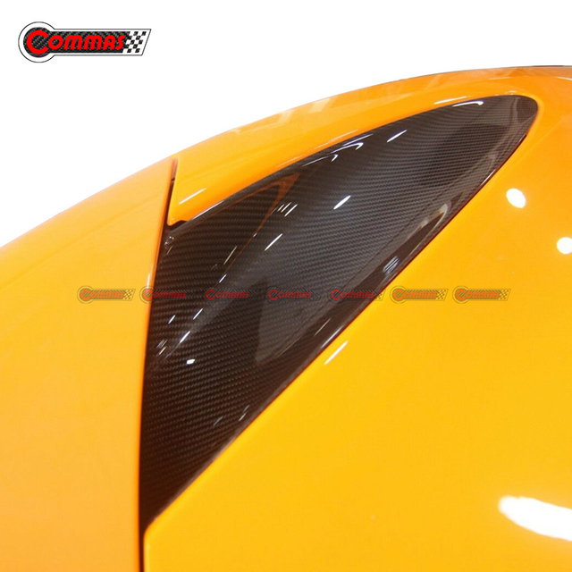 Cubierta de adornos de entrada de aire trasera de fibra de carbono para Mclaren 720S
